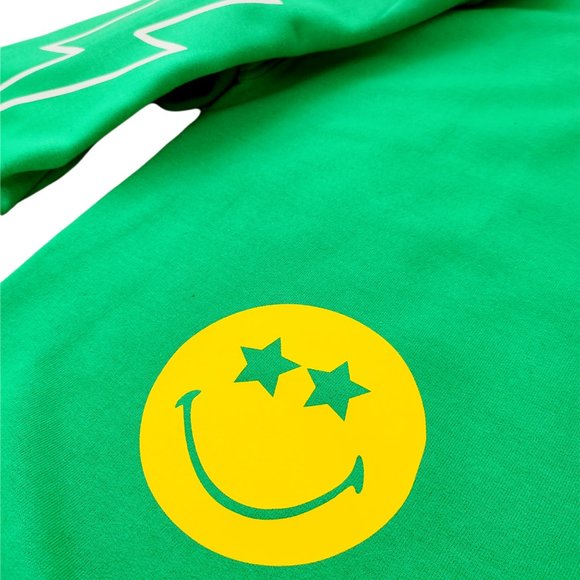Green Smiley Star Lightning Bolt Sweatshirt - Picture 4 of 9